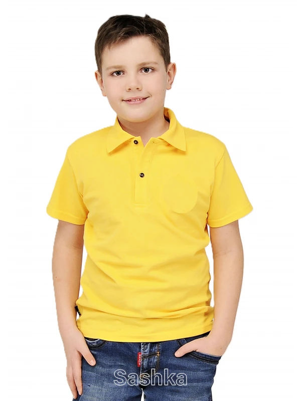 Поло для хлопчика Sashka жовте, розмір 116-164